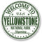 Yellowstone National Park USA Vinyl-Aufkleber für Laptop, Gepäck, Reisen, 10 x 10 cm, 2 x 10 cm