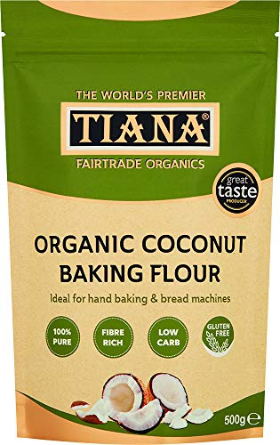Organic Coconut Flour 500g – Gluten-Free, Low-Carb & High-Fibre Baking Flour – 100% Pure, Vegan, Keto & Paleo Friendly – Fairtrade – TIANA