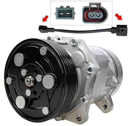 ATEC Germany 1x Compresor de aire acondicionado, incl. adaptador para variantes de dos enchufes