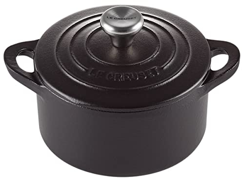Le Creuset Tradition Cocotte en Fonte de 10 cm Bouton Métal Noir Mat