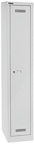 BISLEY MonoBloc Garderobenschrank, 1 Abteil, 1 Fach, Metall, 645 Lichtgrau, 50 x 32.2 x 170 cm