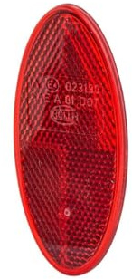 HELLA 8RA 343 160-002 Rückstrahler - Lichtscheibenfarbe: rot - oval - Menge: 20