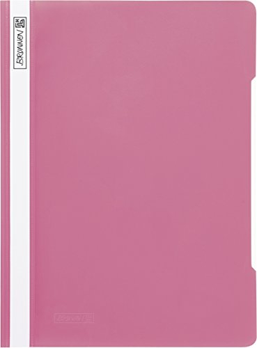 Baier & Schneider Brunnen 102010926 Schnellhefter (A4, aus PP, glasklares Deckblatt) eosin rosa