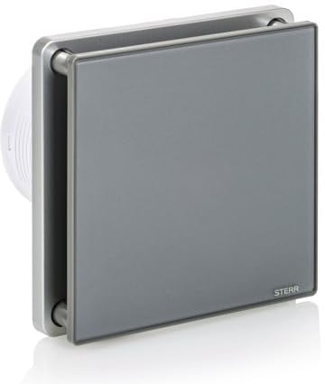 STERR - Grey Bathroom Extractor Fan with Humidity Sensor 100 mm / 4 - BFS100H-G