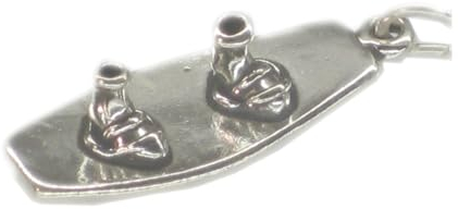 Wakeboard Sterling Silber Charm.Wassersport Wake Board Charms