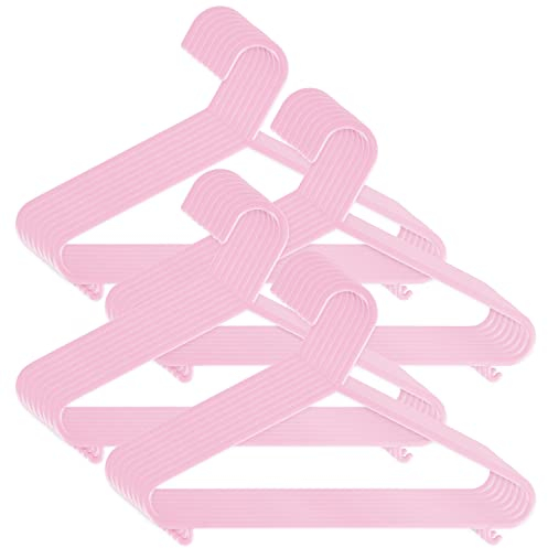 Bieco Kleiderbügel Kinder 32 St. Rosa | Länge ca. 30 cm | Baby Kleiderbügel | Kunststoff Kleiderbügel Kinder Baby | Baby Organiser Für Kleiderschrank | Kleiderbügel Baby | Baby Clothes Hangers