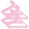 Bieco Kleiderbügel Kinder 32 St. Rosa | Länge ca. 30 cm | Baby Kleiderbügel | Kunststoff Kleiderbügel Kinder Baby | Baby Organiser Für Kleiderschrank | Kleiderbügel Baby | Baby Clothes Hangers