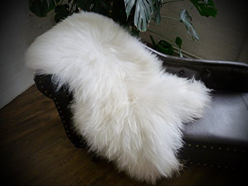 Öko Island Schaffell Lammfell Fell weiß 100-110cm