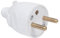 Prise electrique male | Fiche electrique | Prise male | Prise male 220 V | Fiche male | Fiche electrique male | Fiche Male 2P+T 16A Blanc Sortie Droite à Coiffe Vrac | Debflex | 713220
