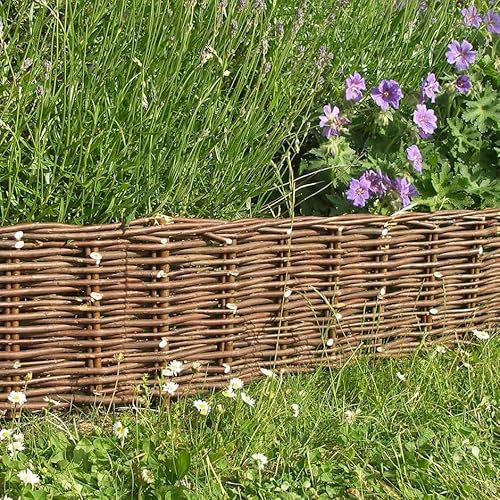 Primrose Pack of 2 Woven Willow Hurdle Edging for Lawn Border Edge 2m