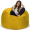 Chill Sack XL - Der Sitzsack mit Memory-Foam Füllung - Das Sitzkissen für Kinder und Erwachsene mit kuschelweichem, waschbarem Velourbezug in Zitronengelb