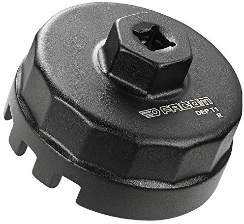 FACOM - Coiffe pour Bouchon de Filtre à Huile Toyota - DEP.T1 - Pour 4 Cylindres de 1,8-2L Essence ou Diesel - Clé à Filtre à Huile Forgée - Double entraînement Carré 1/2 et 6 Pans Mâles 28 mm