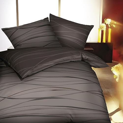 Kaeppel Wendebettwäsche Mako-Satin braun Größe 1x 200x200 cm + 2X 80x80 cm