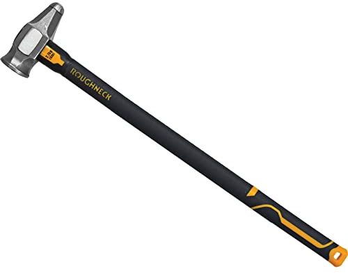 Roughneck Gorilla ROU659012 Robuster Vorschlaghammer aus Fiberglas mit stoßdämpfendem Griff, 5,5 kg, Schwarz