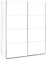 Schwebetürenschrank Kleiderschrank Schlafzimmerschrank | 2-türig | Dekor | Alpinweiß | 181x197x61 cm