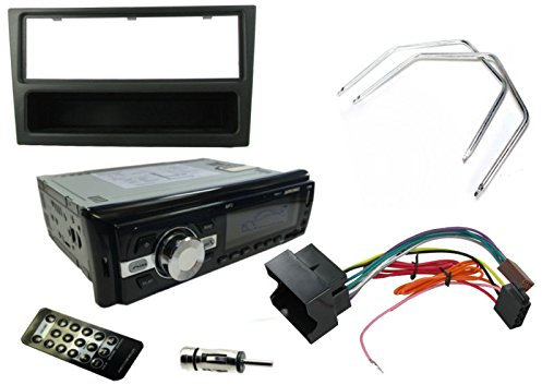 XtremeAuto® COMPATIBLE WITH VAUXHALL MERIVA MK1, 03-05, BLACK FASCIA, COMPLETE CAR STEREO UPGRADE REPLACEMENT KIT! 200w Head Unit with Wireless Bluetooth, MP3 Player, USB Data Port/Charger, FM Radio