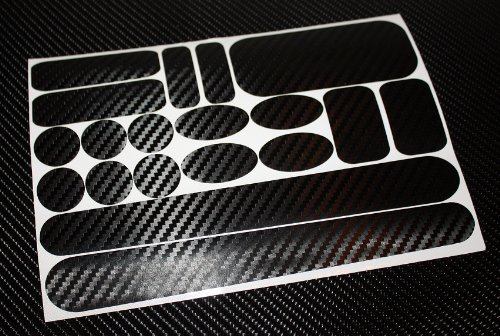 Carbon Fibre Chainstay & Frame protector set for Bicycle Bike Cycle MTB BMX V3 (Black)