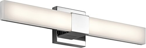 Elan Neltev 24 LED Wall Sconce with White Acrylic Downlight in Chrome
