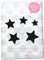 Bügelbild 5 Sterne 4 cm bis 2 cm Flockfolie kleine Aufbügler Applikationen Bügelsticker für Stoffe Textilien Kinder zum Aufbügeln Flicken, Farbe:schwarz
