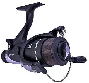 Shakespeare Cypry FS Freespool Angelrolle – Rolle zum Karpfenangeln – Karpfen, Barben, Schleien, Brassen, Schwarz/Silber, 40