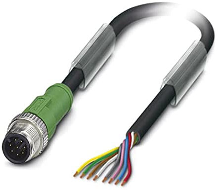 Phoenix Contact SAC-8P-M12MS konfektioniertes Sensorkabel 8-adrig Stecker/offenes Ende, Länge 3m