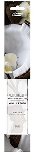 pajoma® Räucherstäbchen Vanilla & Coco 10 Stück | Weihrauch-Stäbchen 28 cm - in dekorativer Verpackung