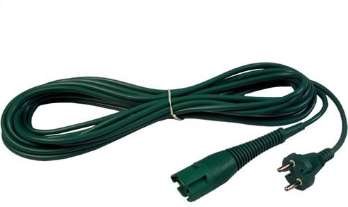 eVendix Cavo di Alimentazione per Vorwerk Kobold VK 130/131 - Lunghezza 10 Metri, Colore Verde, Maschio-Femmina, 230V, Tipo L, 1 Pezzo
