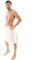 CelinaTex Malaga Saunakilt Herren L/XL Creme weiß Mikrofaser Sauna Kilt Coral Fleece Saunamantel Saunatuch