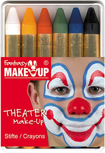 Kreul 37050 - Schminkstifte Fantasy Make Up, 6 Stifte, Schminkfarben, Gesichts- und Körperbemalung