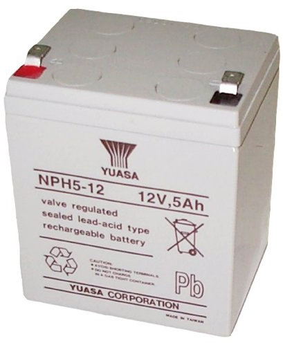 Yuasa NPH5-12 - Batería de plomo para corrientes elevadas (12 V, 5 Ah, Faston, 230-6 5 mm)