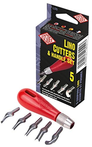 Essdee Lino Cutter Set, Plastik, Schwarz, 6, 7 x 2, 5 x 12, 7 cm