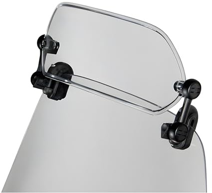 MRA x-creen Sport XCSA, transparent, E-Prüfzeichen | X-Creen Sport Aufsatz Winkel, Höhe und Abstand verstellbar, E-Zulassung kompatibel mit Gilera Runner 50 Bj. 1999 - 2000