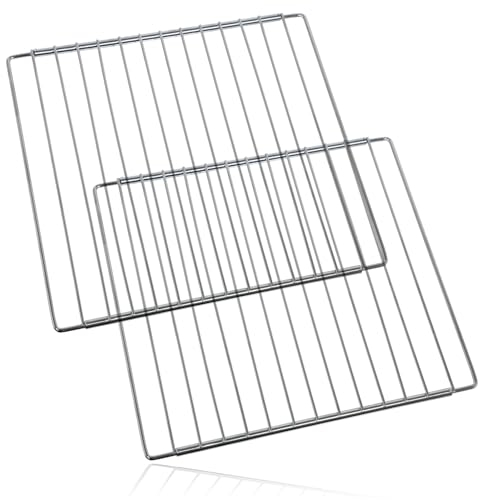 SPARES2GO Chrome Adjustable Width Shelf for Zanussi Oven Cooker (Pack of 2, 310 x 345-565mm)