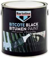 Bartoline Bitcote Black Bitumen Paint 5L – Waterproof, Anti-Rust, Flexible Coating for Steel, Iron, Timber, Concrete & More. Ideal for Fences, Barns, Chassis. 1L covers approx. 9–13m²