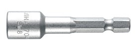 Wiha Steckschlüsseleinsatz magnetisch Standard 55 mm Außensechskant 1/4 (04633) 8,0