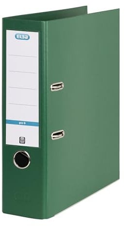 Elba Premium Akten-Ordner A4, smart Pro plus, 8 cm breit, Kunststoff Ordner, grün, 1 Stück