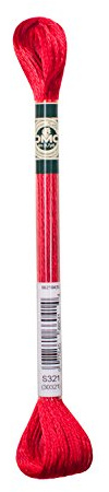 Dmc Satin Floss 8.7Yd-Bright Red