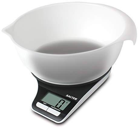 Salter Measuring Jug Digital Kitchen Scales, Electronic Food Weighing, 1.25L Easy Pour Cooking Scale Home Appliance, Add & Weigh Multiple Ingredients, Aquatronic for Liquids - 15 Year Guarantee