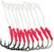 Assist Fishing Hooks with PE Braid Line for Jigging,50pcs Live Bait Stainless Steel Jigging Assist Hooks Vertical Butterfly Jig Hooks Slow Pitch Fishing Hook (6/0_50pcs)