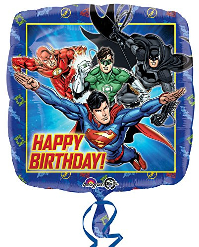 (PKT) Child DC - Justice League Happy Birthday Standard Foil Balloon