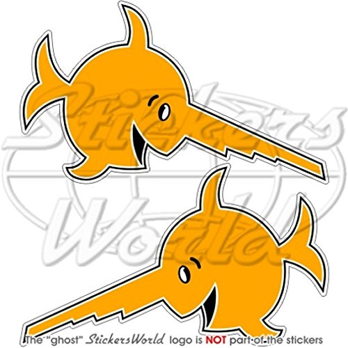 Aufkleber mit lachenden Sägefischen, Deutsches U-Boot-Logo (2. WK), 137,2 cm, Vinyl-Sticker, Aufkleber, 2 Stück