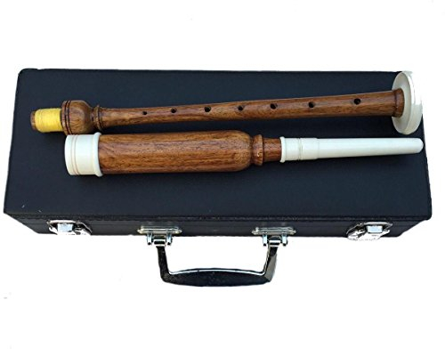 Gran escocés Highland gaita práctica Chanter Natural palisandro plata cantidades con llevar duro caso/Gaita práctica Chanter + 2 cañas/Dudelsack/Gaita