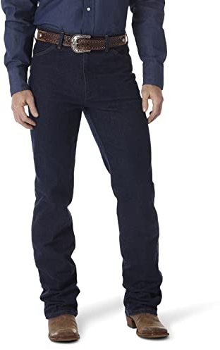Wrangler Herren Cowboy Cut Slim Fit Stretch Boot Cut Jeans, Navy Stretch, 34W / 34L