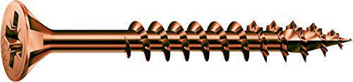 SPAX Universalschraube, 5,0 x 90 mm, 200 Stück, Kreuzschlitz Z2, Senkkopf, Teilgewinde, 4CUT, Brüniert C1A, 1081140500905