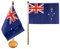 Flaggenfritze® Tischflagge Australien Victoria mit lackiertem Holzsockel