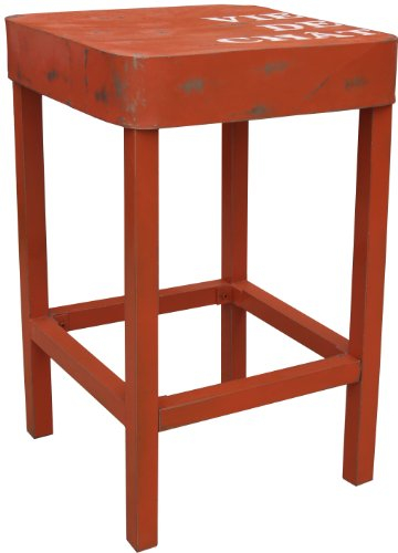 GURU SHOP Stehtisch, Beistelltisch aus Lackiertem Metall - Orange, 110x71x71 cm, Esstische & Küchentische