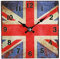 Glas-Tischuhr Vintage Union Jack, ca. 15 x 15 cm