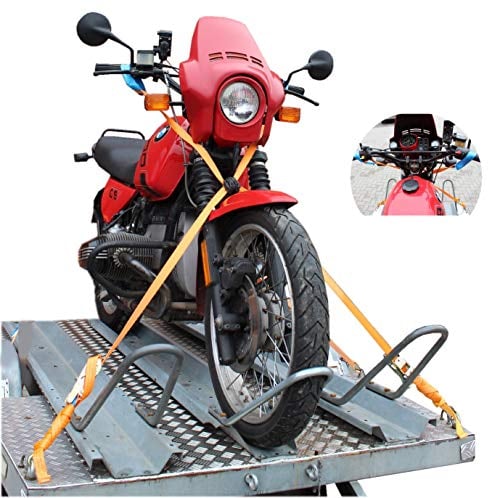 Trutzholm Motorrad Lenker Abspanngurt mit Ratschen Motorradtransport Anhänger Verzurrgurt