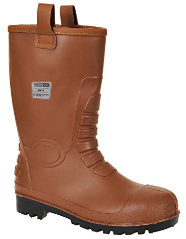 Portwest FW75 S5 Ci Stivali di Gomma da Lavoro, Unisex - Adulto, SRC, Marrone (Marrone Rossiccio Tar), 38 EU (5 UK)