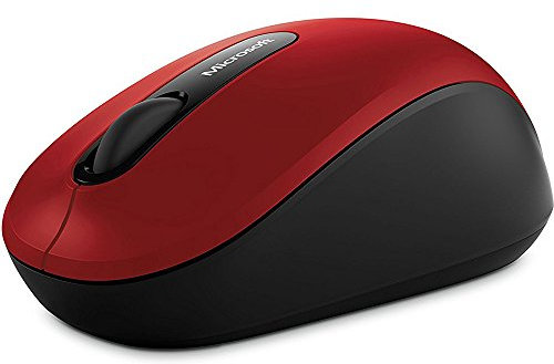 Microsoft Bluetooth Mobile Mouse 3600 Souris BlueTrack - Souris (Ambidextre, BlueTrack, Bluetooth, 4000 IPS, Noir, Rouge)